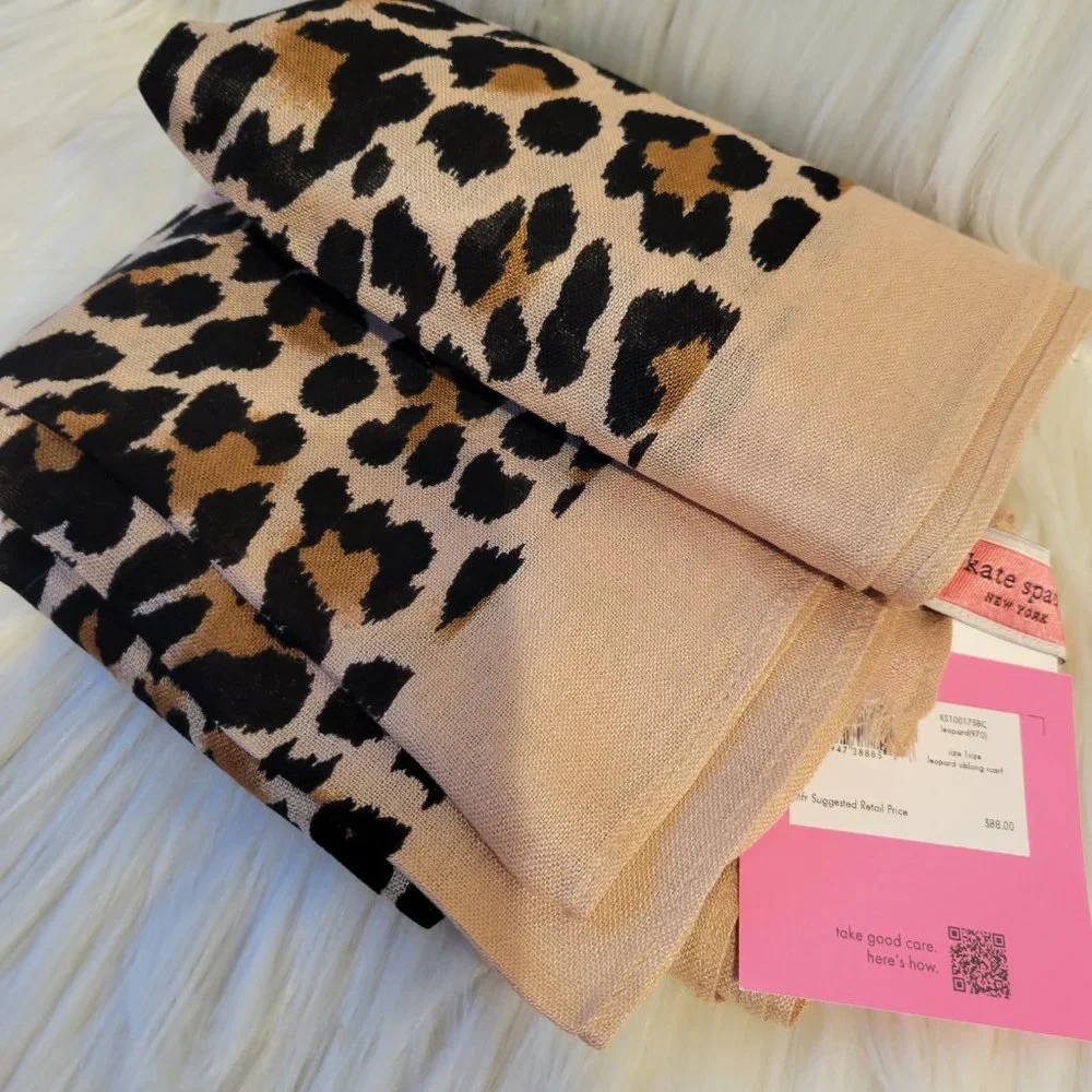 Kate Spade Leopard Print Scarf